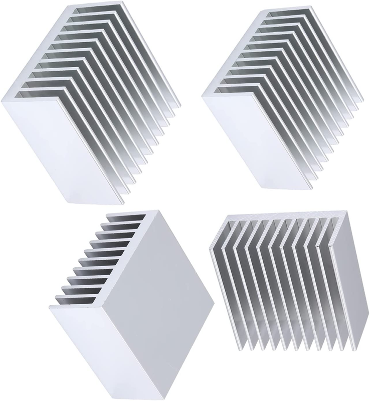 4Pcs 40Mm Heatsink Kit 40Mmx40Mmx20Mm Cooler Aluminium GPU Heat Sink for Cooling