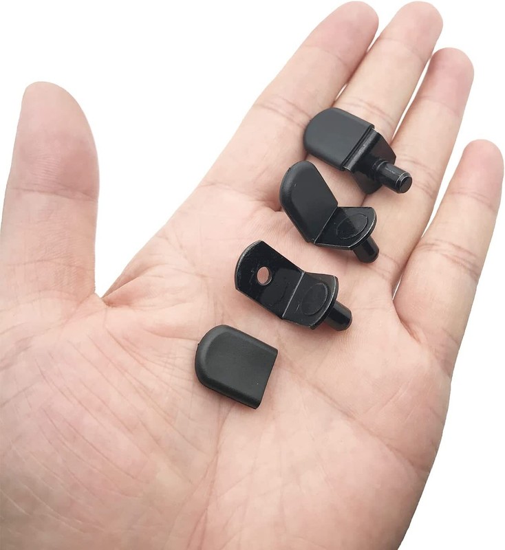 40 Pcs Shelf pins, L-Shaped Clips 1/4 Inch Shelf Support Pegs with Rub ...