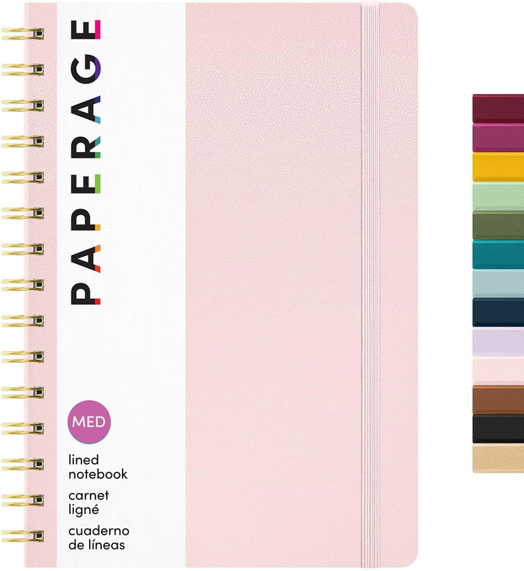 Lined Spiral Journal Notebook, (Blush), 160 Pages, Hardcover J...