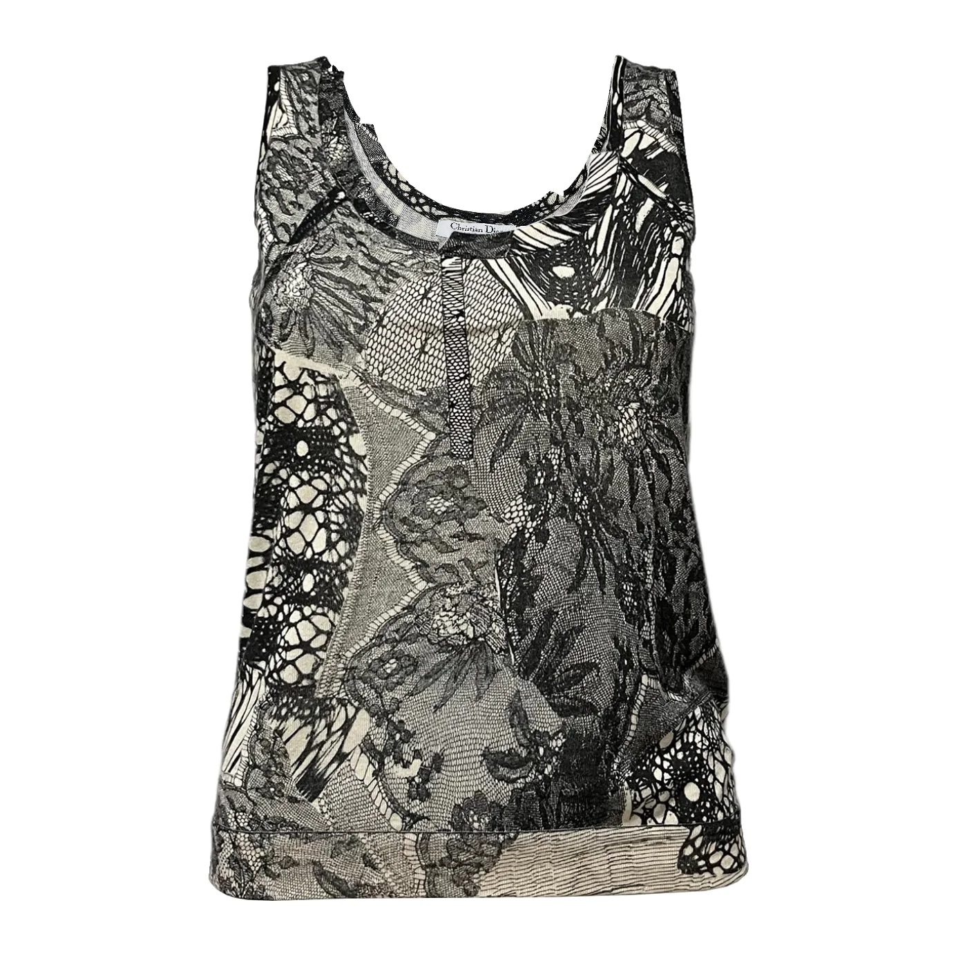 CHRISTIAN DIOR Spring Summer 2006 Lace Print Tank Top | eBay