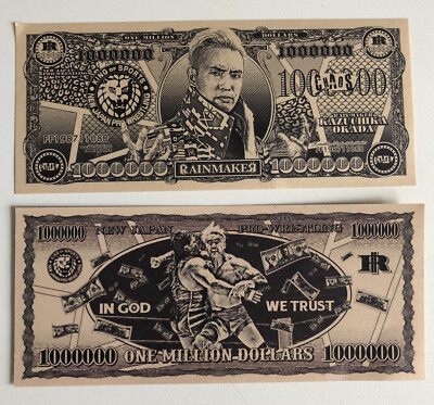 Rare AEW x NJPW Forbidden Door KAZUCHIKA OKADA Rainmaker Dollars Bucks!