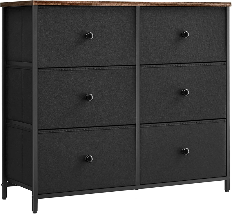 Dresser for Bedroom, Chest of Drawers, 6 Drawer Dresser, Closet Fabric Dresser w