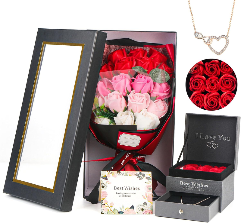 Rose Bouquet Rosas Eternas Preserved Rose Bouquet 18 Flower Bouquet with Beautif