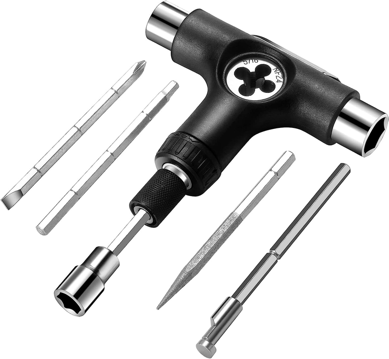 Skateboard Tool Kit 10in 1 Portable Skate Tools with Bearing