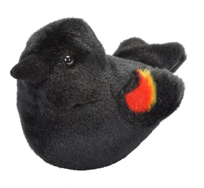 RED-WINGED BLACKBIRD Audubon Bird w real call PLUSH stuffed animal Wild Republic