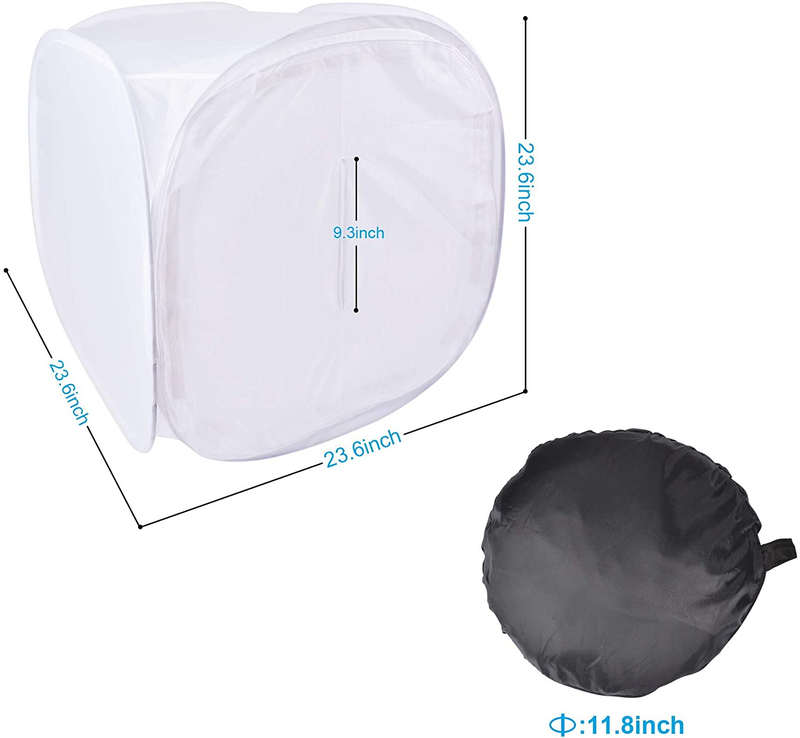 24″ Portable Photo Studio Shooting Tent Light Box Tent with 4 Colors Backdrops