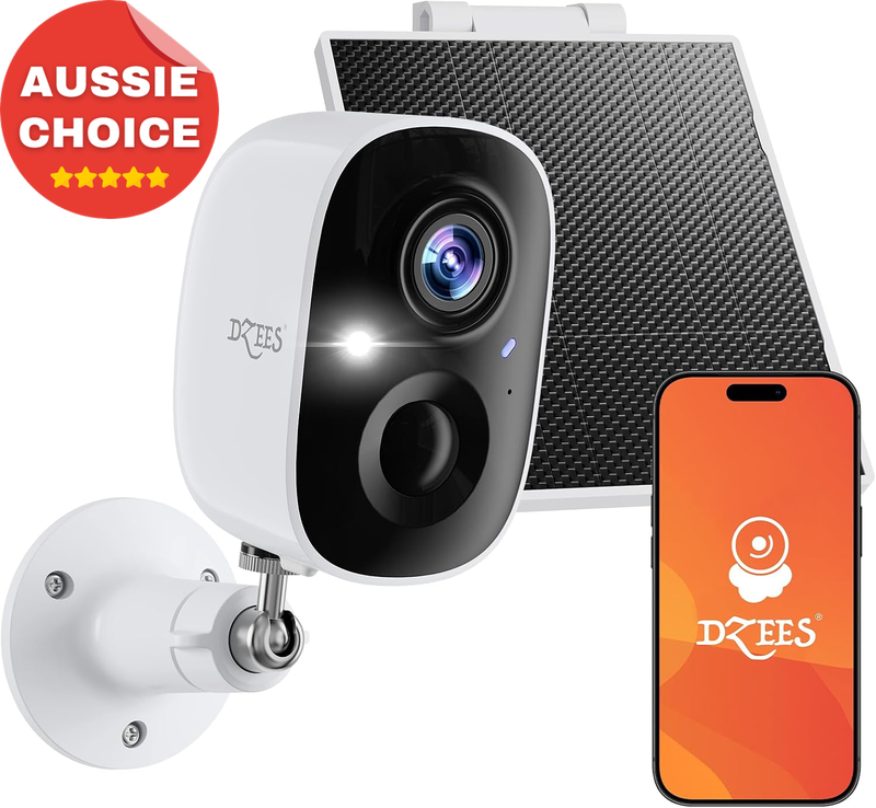 Solar Wireless Security Camera 1080P Night Vision AI Detection 2-Way Talk