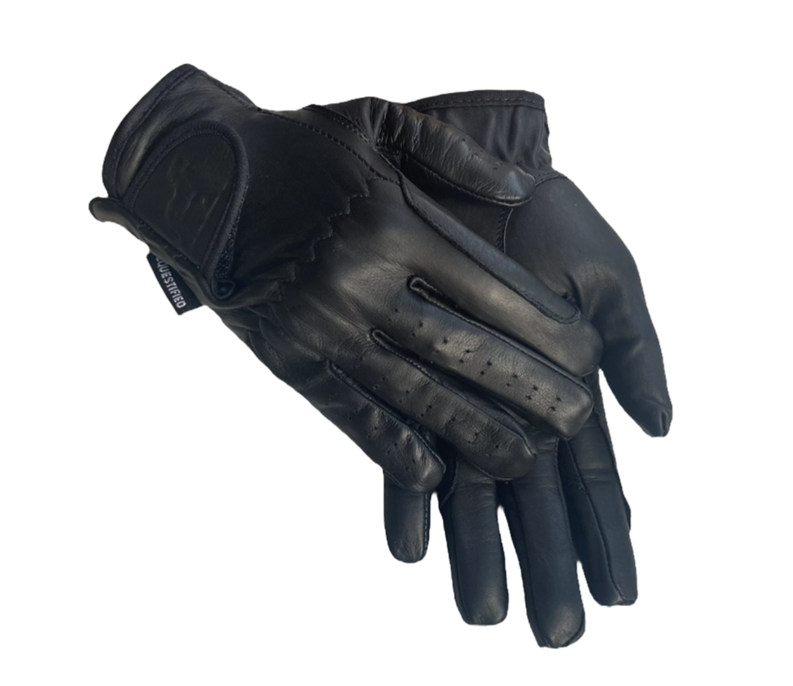 Equestrian Riding Gloves LADIES All Leather BLACK Premium Quality