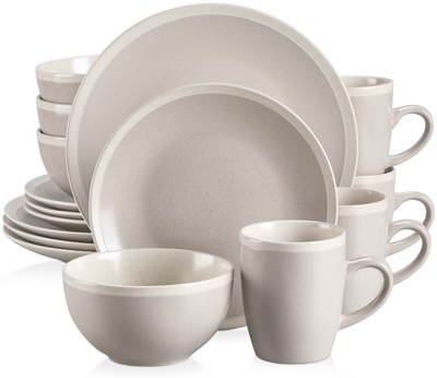 Vancasso 16 Pieces Dinnerware Set Service For 4 Stoneware Plates Bowls Mugs