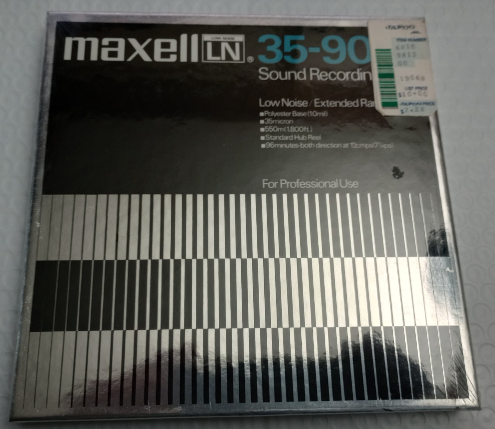 lot 169: Maxell LN 35-90 Low Noise sound recording tape, one 7