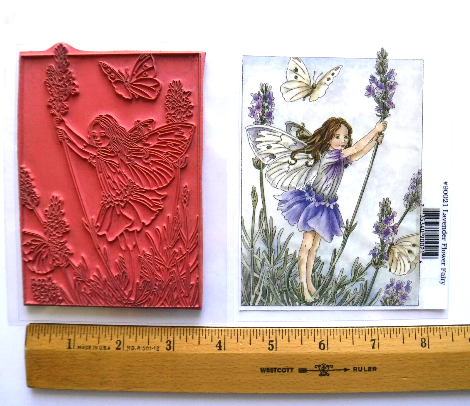 Stamps Happen Lavender Flower Fairy Cling Mount
