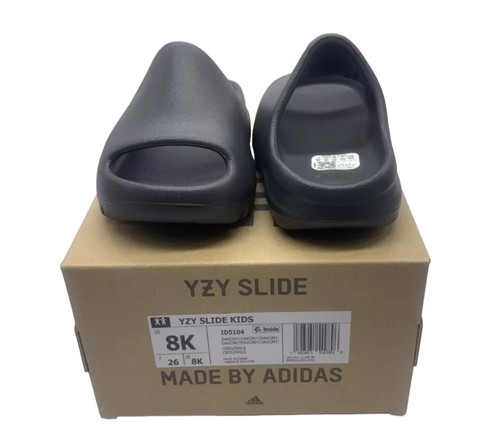 New Adidas Yeezy Slide Dark Onyx Kids Size 8K- 2024 With Box New Adidas Yeezy Slide Dark Onyx Kids Size 8K- 2024 With Box