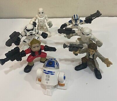 Hasbro Imaginext Star Wars Figures Lot Of 7 Storm Trooper Han R2D2 Yoda Nien