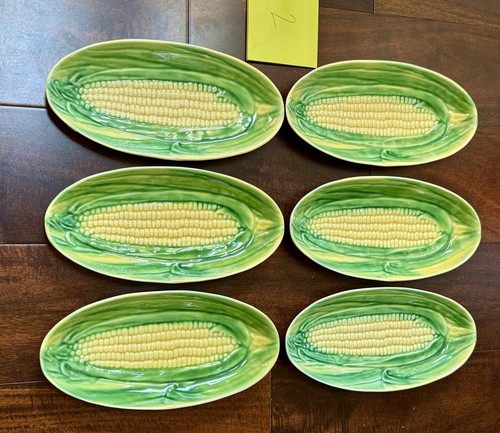 Vintage Vallona Starr California Pottery Corn On The Cob Dishes Set of 6