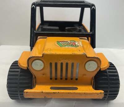 1970's Tonka Orange Bone Bruzzer Jeep, pressed steel 6 