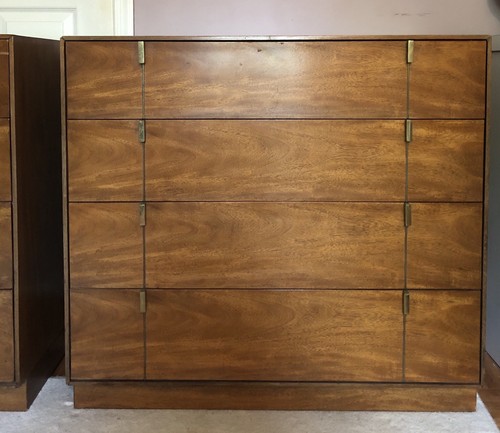 Art Deco Mid Century Modern Hickory Manufacturing Company Chest Pair