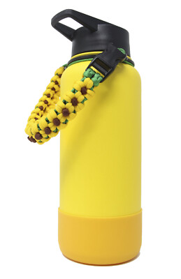 Paracord Handle & Silicone Boot Protective Cover For Hydro Flask 32 & 40 oz