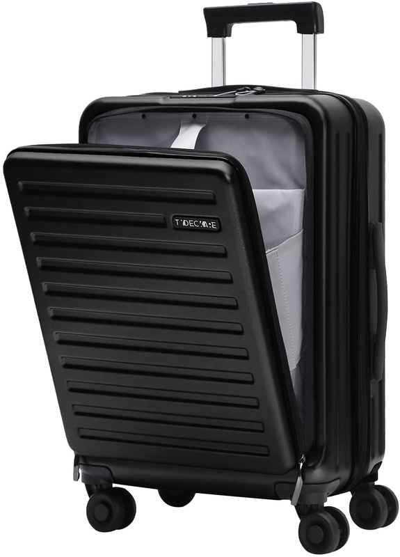 20 Inch Carrry on Luggage with Front Zipper Pocket, 45L, Lig