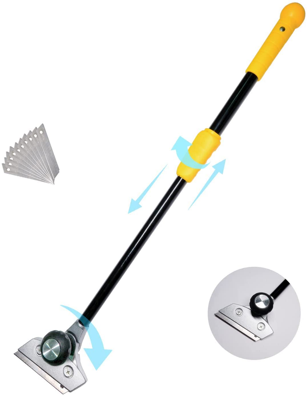 Paint Scrapers for Wood,Razor Blade Scraper Tool with Adjustable Handle,Floor Sc
