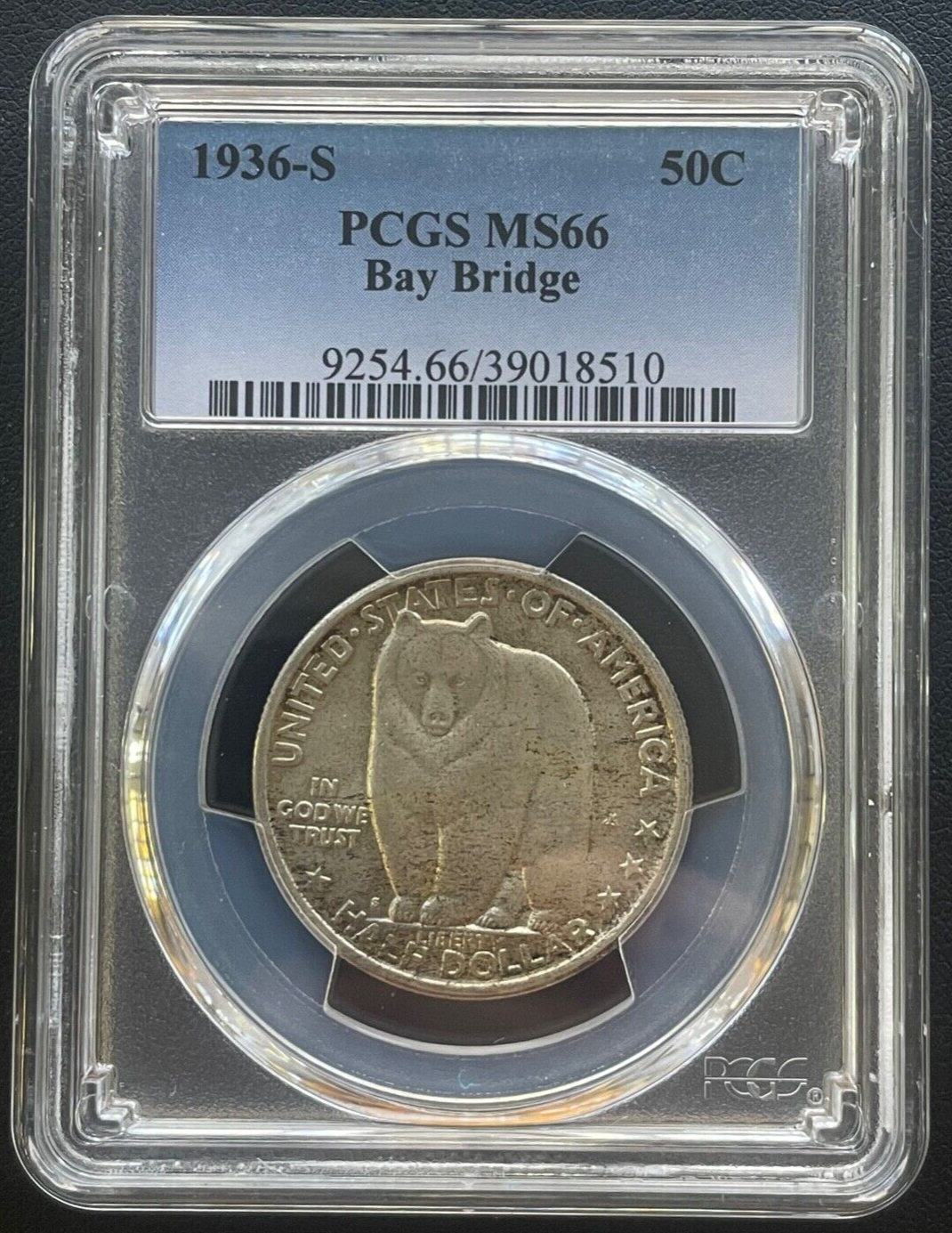 PCGS MS63』ベイブリッジ開通記念ハーフダラー銀貨(1936年)S 【公式通販】
