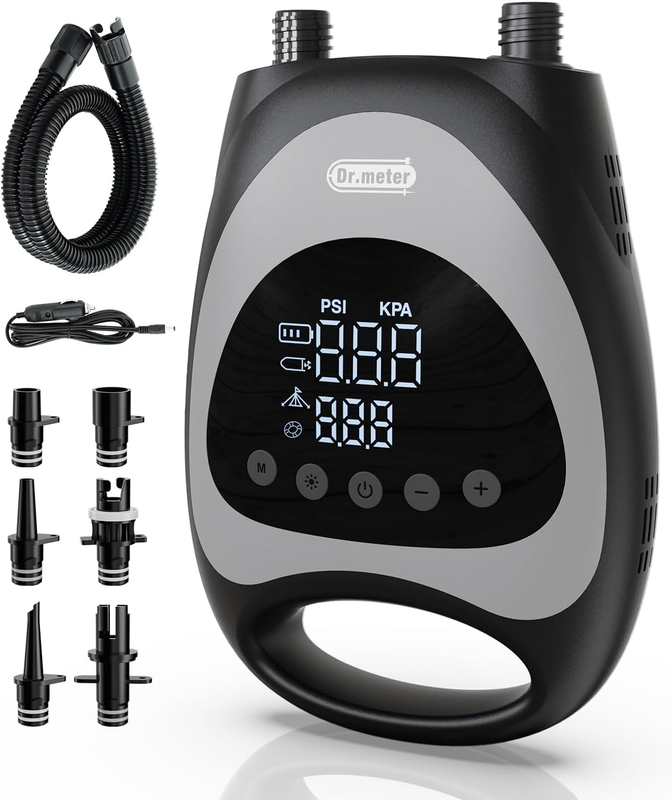 10000Mah Rechargeable Paddle Board Pump, 20PSI High Pressure Battery & Car Adapt