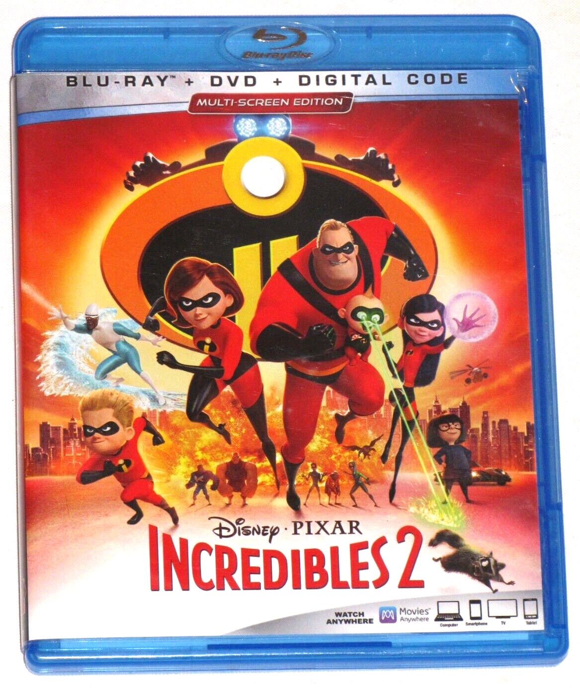 Incredibles 2 Blu-ray + DVD + Digital Code Disney Animated
