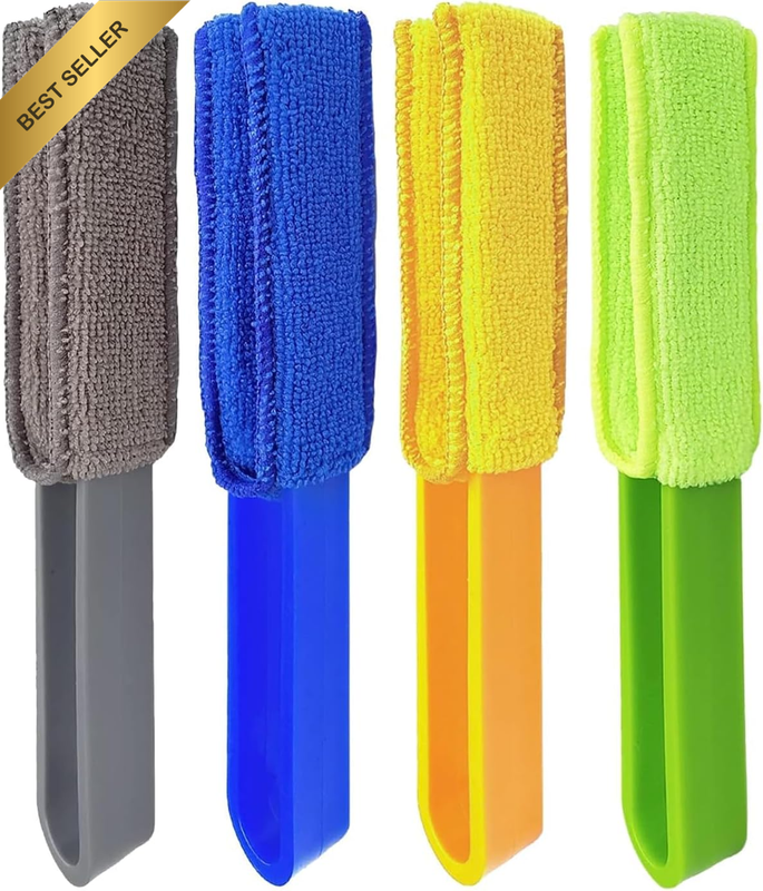 4 Piece Venetian Blind Cleaner Tool with Microfiber Sleeves