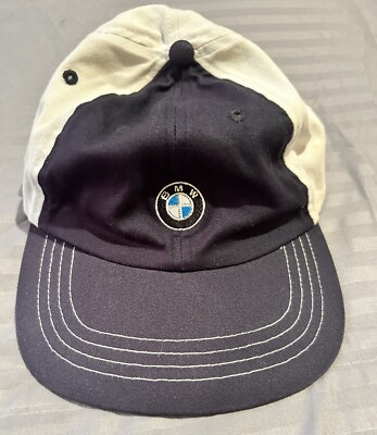 BMW USA Olympic Proud Partner Navy Blue & White Adjustable Hat Cap