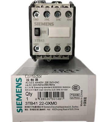 SIEMENS AC contactor 3TB4122-0X 24V 110V 220V 380V 3TB41 22-0X