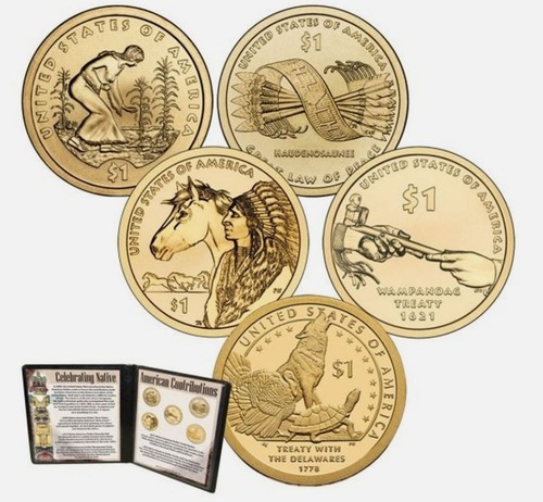 2009-2013 Native American Contributions First Commemorative Mint 5 Coin Set