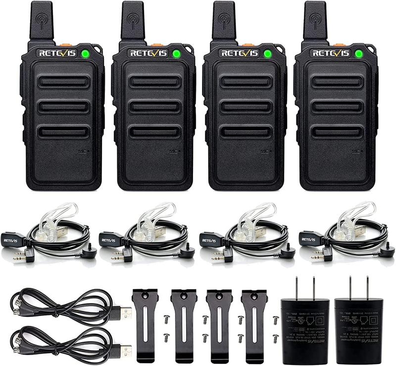 4 Pack Set Walkie Talkie Mini Two Way Radio Recharge Waterproof New