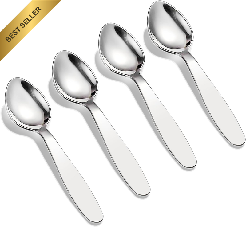 Premium 18/8 Stainless Steel Children Cutlery Set 5.9-Inch Kids Dinner Spoons Se