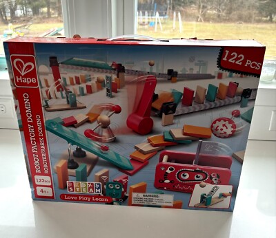 Hape Robot Factory Wooden Domino Ball Set - New in Box - STEM Educational Toy 