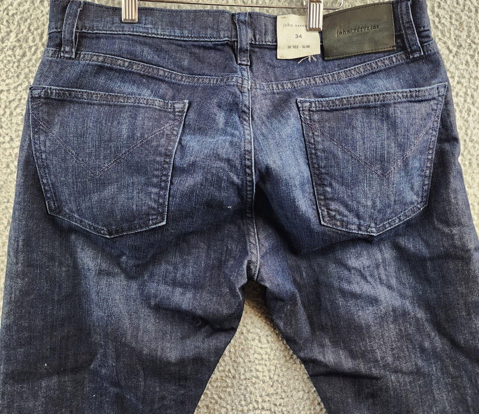 John Varvatos J702 Slim Fit Jeans Men's 34 Ferris Blue Denim Button Zip Closure - Picture 18 of 19