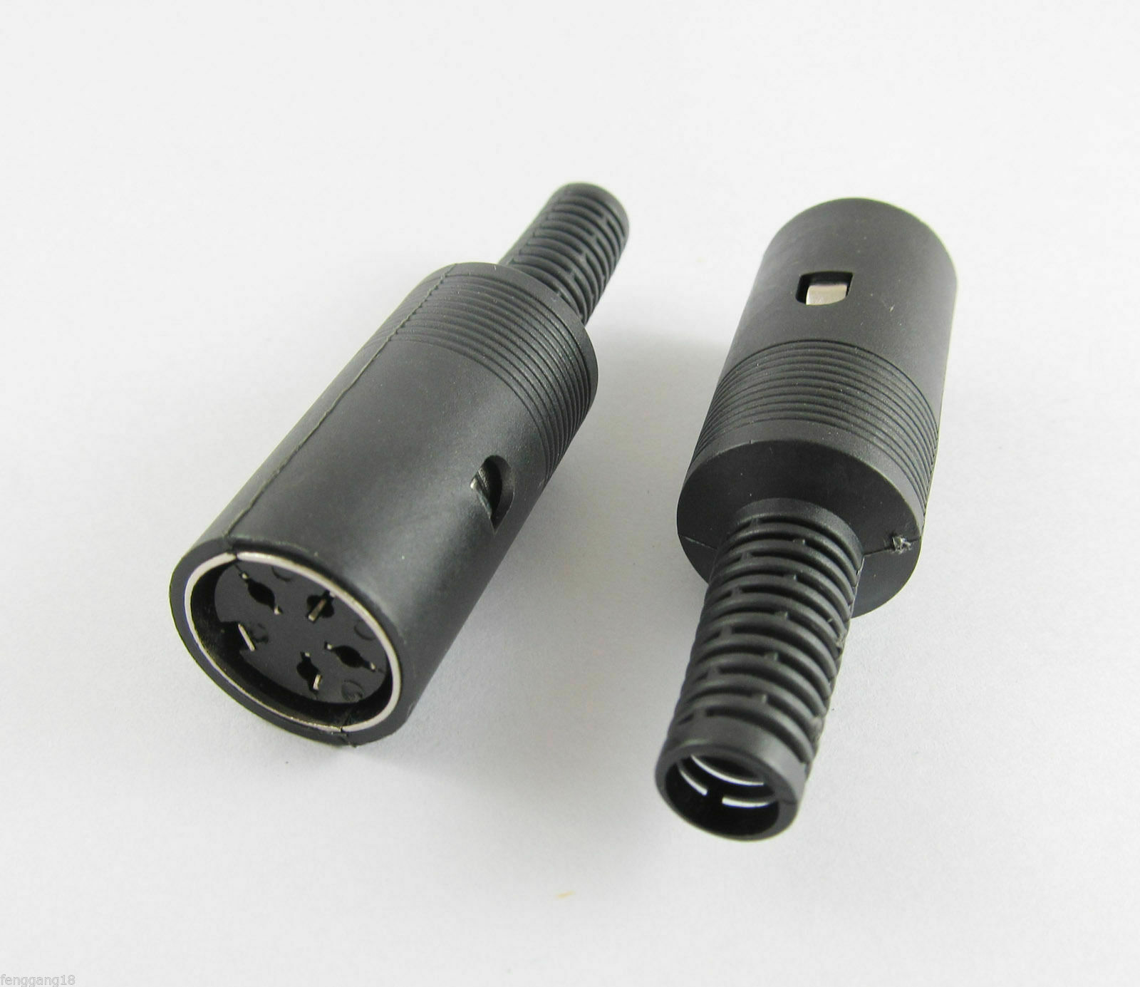 5pcs 4 PIN DIN Female Jack Cable Connector 4 Pin With Plastic Handle eBay