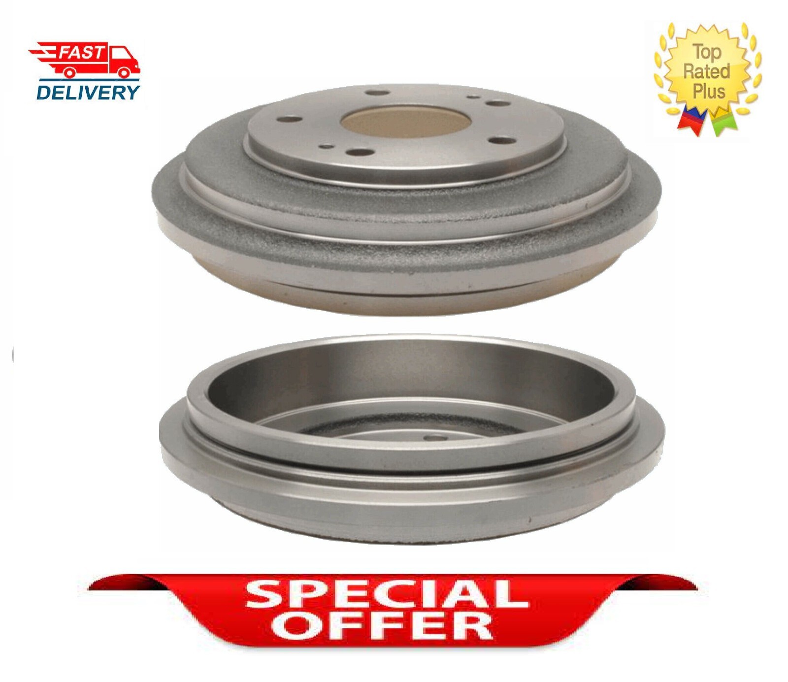 ダブルエックス 2 Brake Drums REAR Premium Grade for Honda Civic 06-15 DX LX