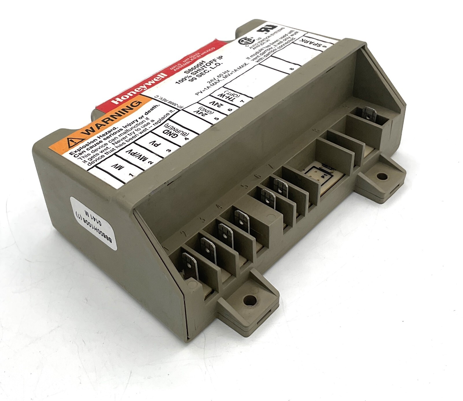 Honeywell / S8600H / 97-3998 REV C / Pilot Ignition Control