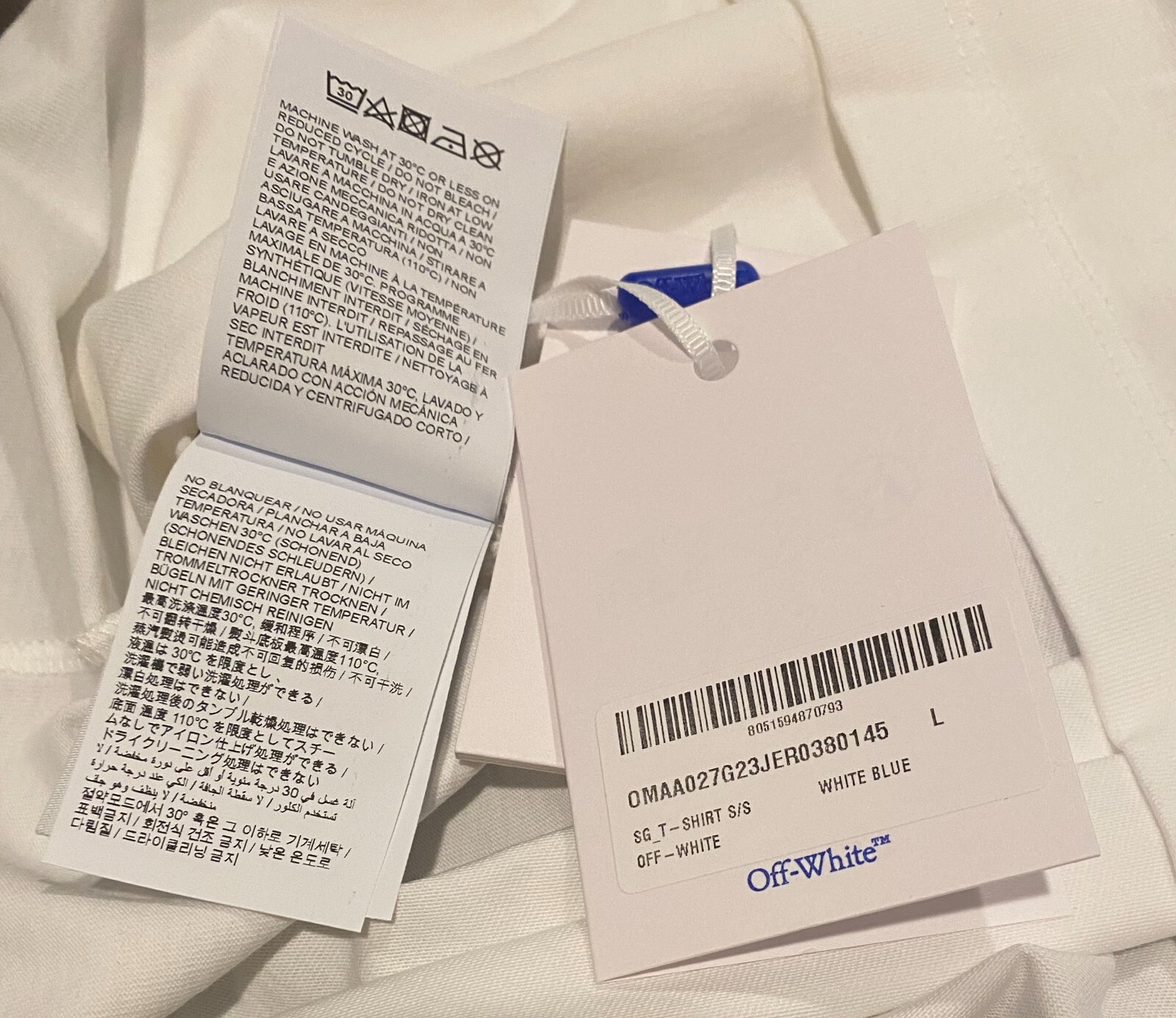 Pre-owned Off-white Off White Kyiv Local Store Garment Tee White Size [l]