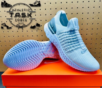 NEW Nike React Phantom Run Flyknit 2 White Silver CJ0280-100 Women s Size 9