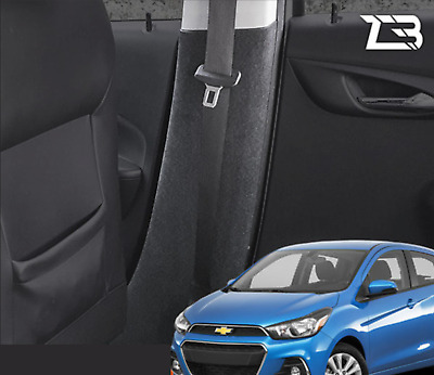 Seat Belt Side Cover Felt Anti-Scratch Black 2Pcs for Chevrolet Spark 2016~2022