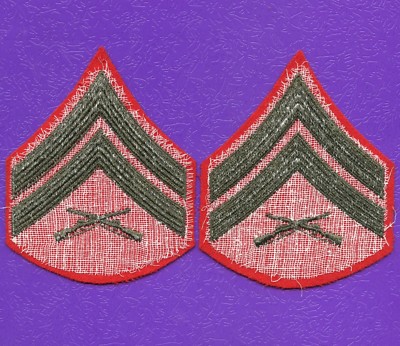 Pair Of USA Marine Corps Corporal Patches