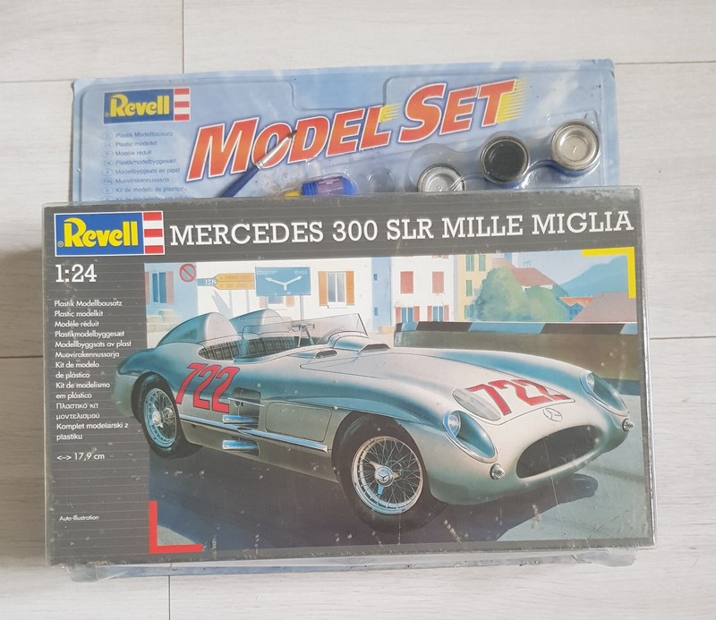 Neuf Ancienne Maquette Voiture Revell 1:24 Mercedes 300 Slr Mille Miglia Blister