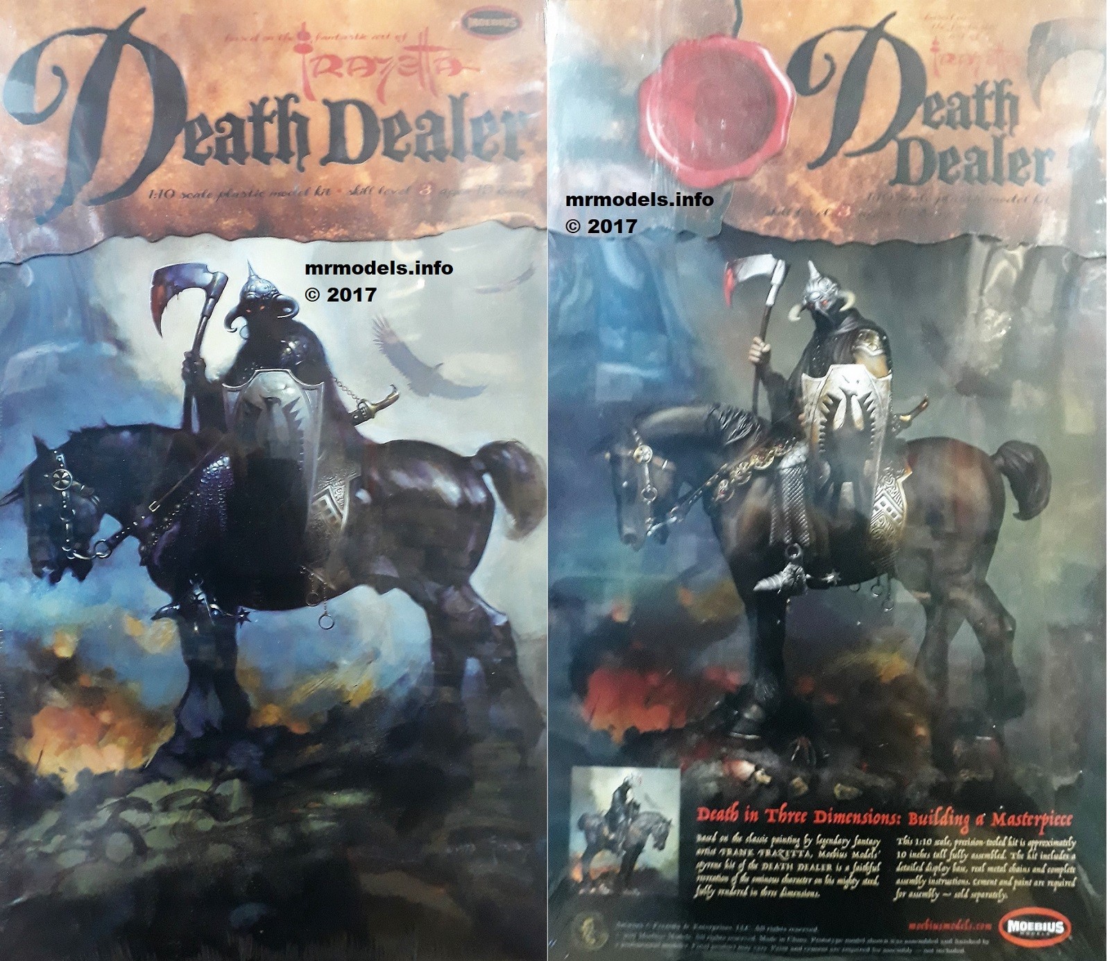 Moebius Models 1/10 Death Dealer by Frank Frazetta Plastic