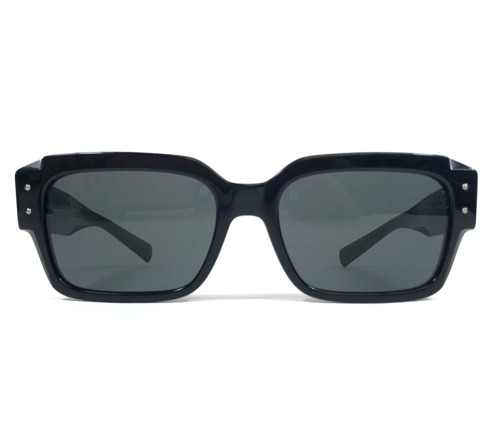 Pre-owned Dolce & Gabbana Sunglasses Dg4460 501/87 Black Rectangle Frames Dark Gray Lenses