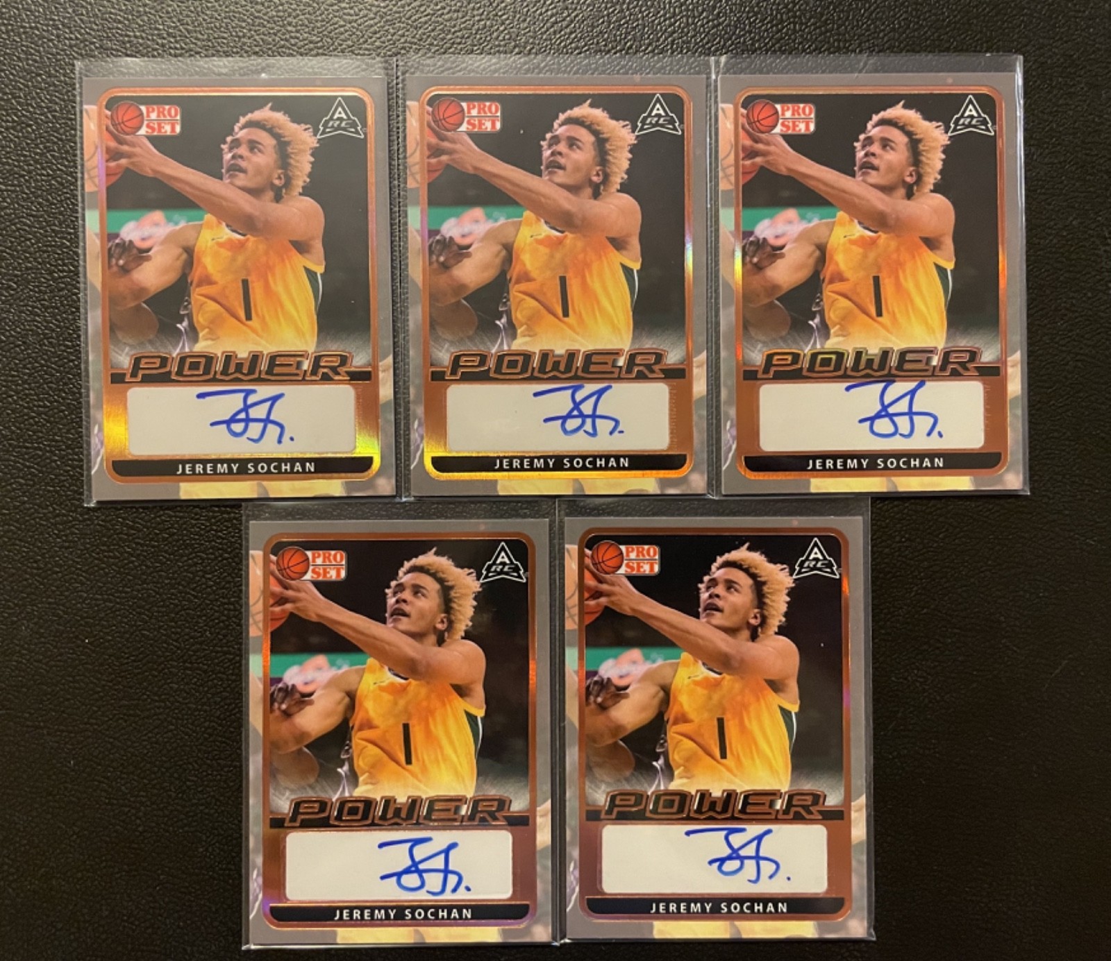 2022 Pro Set Power Bronze Jeremy Sochan Auto Autograph RC Rookie Lot Of 5 #9