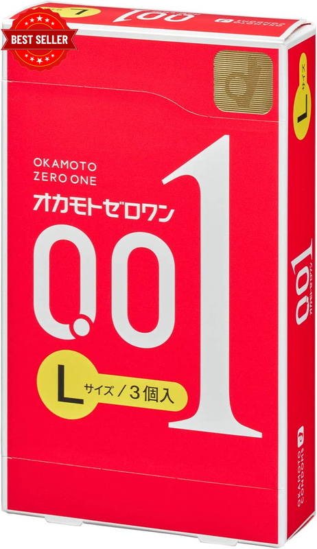 Japan Okamoto 001 0.01 Mm Zero One Thinnest Condoms Large Size 3 Pieces