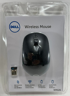 Dell - WM126 - Wireless Optical Mouse - Black 884116198482 | eBay