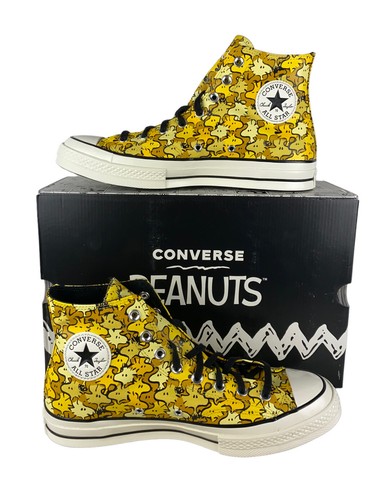 

НОВЫЕ мужские кроссовки Converse Chuck 70 Hi x Peanuts Woodstock, желтые, размер 9,5, Желтый, Converse Chuck 70