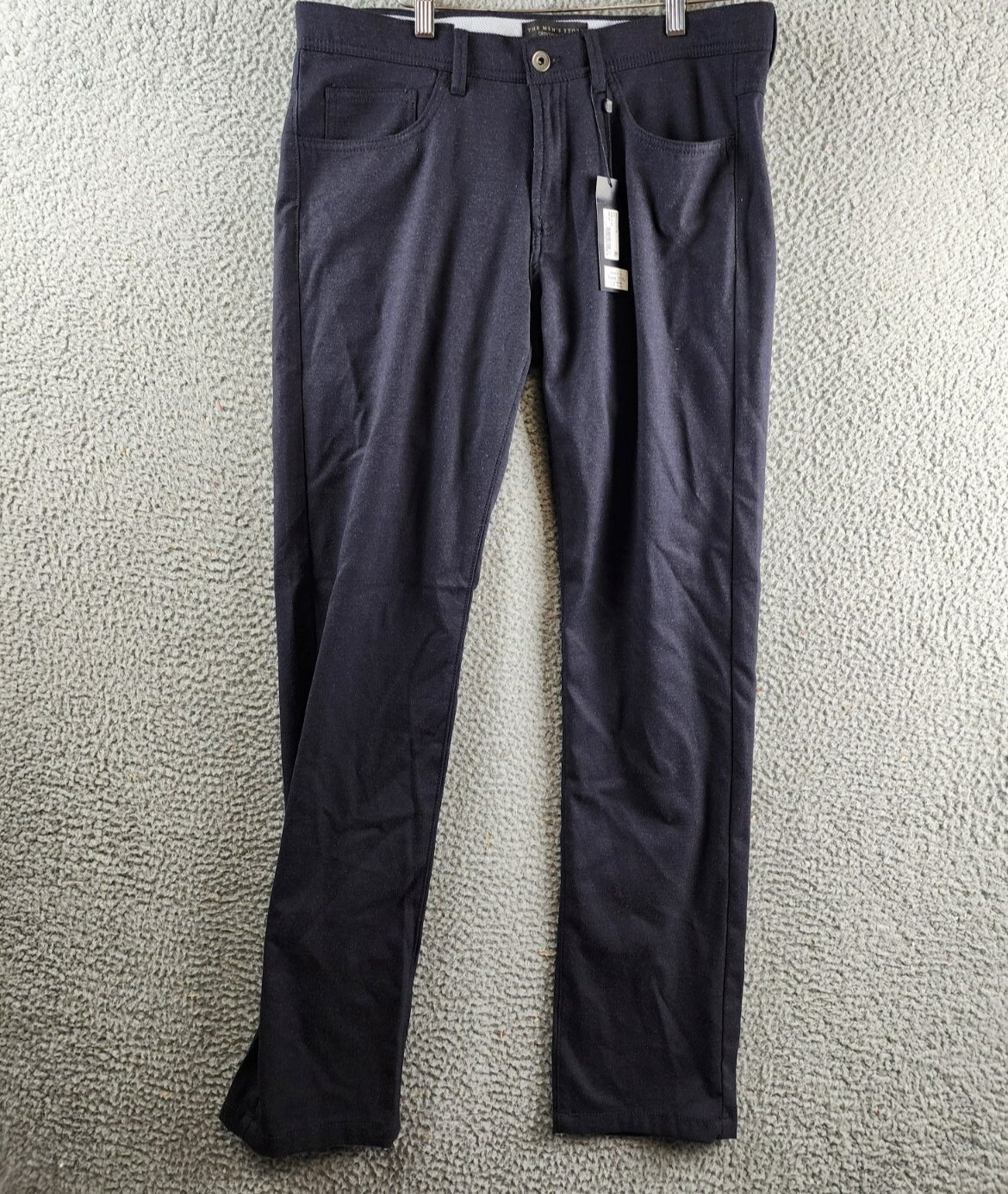 The Men's Store at Bloomingdale's Flannel Tailored Fit Pants Men's 32Wx32L Navy - Picture 1 of 16