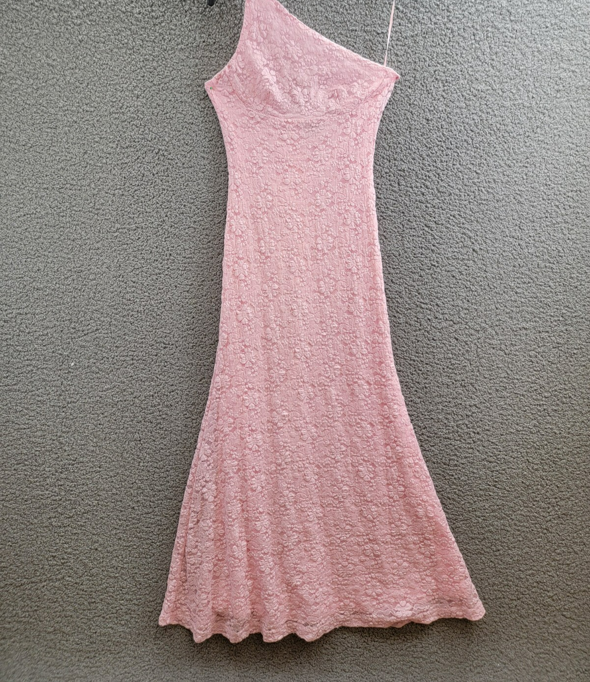 Bardot Albie Knit Maxi Dress Women's 4 Candy Pink One Shoulder Back Zip Closure - Picture 2 of 16